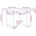 vidaXL Konferenčný stolík v tvare O 50x50x35 cm borovica a oceľ