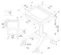 Neomounts  MED-M200 / Mobile Laptop Cart, incl. keyboard & mouse drawer / Creme Stojan, pojízdný, pro notebooky, úhloprícka 10"-17", nosnost 5kg, výška 89,2-121cm, hliník, bílá