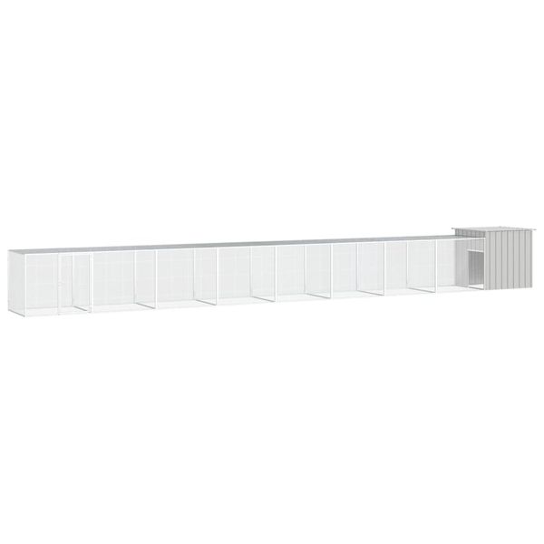 vidaXL Klietka pre kurčatá sivá 900x91x100 cm pozinkovaná oceľ