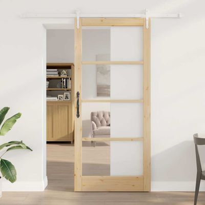 vidaXL Posuvné dvere Prírodná 93 x 211 cm