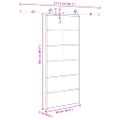 vidaXL Posuvné dvere s kovaním ESG sklo a hliník 90x205 cm