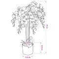 vidaXL Umelá rastlina, orchidea s kvetináčom 75 cm, biela