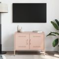 vidaXL TV skrinka ružová 68x39x50,5 cm oceľ