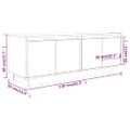 vidaXL TV skrinka 110x34x40 cm masívna borovica