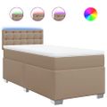 vidaXL Boxspring posteľ s matracom kapučínová 80x200 cm umelá koža