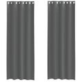 vidaXL Voálové závesy s priechodkami 2 ks tmavosivé 140x260 cm