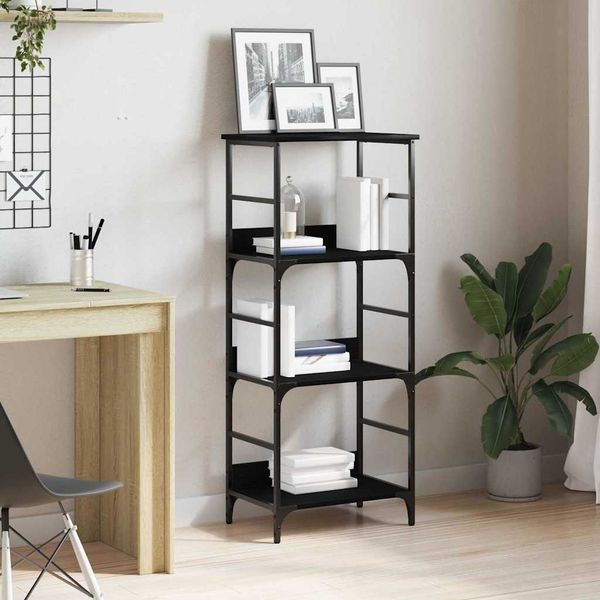 vidaXL Regál na knihy Čierny dub 50 x 33 x 117,5 cm Kompozitné drevo