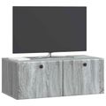 vidaXL Nástenná TV skrinka 78,5 x 41 x 30 cm Sivý Sonoma