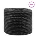 vidaXL Jutové lano 14 mm Čierna 100% Tossa juta
