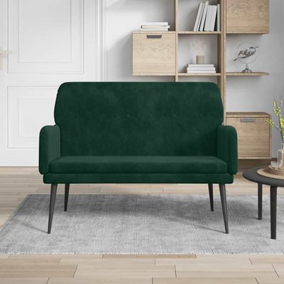 vidaXL Lavička tmavozelená 108x79x79 cm zamat
