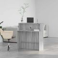 vidaXL Recepčný stôl sivý dub sonoma 100x50x103,5 cm kompozitné drevo