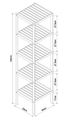 Schütte Bambusová police s 5 přihrádkami ( BMBA02-REG51 )