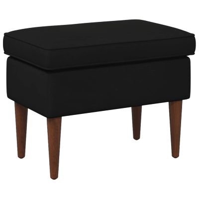 vidaXL Taburetka Čierna 55 x 35 x 41 cm Zamat