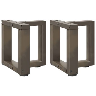 vidaXL Nohy konferenčného stolíka v tvare T, 2 ks, čierne, 30x25x(30-31) cm, oceľové