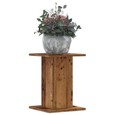 vidaXL Stojany na rastliny 2 ks staré drevo 30x30x40 cm kompoz. drevo