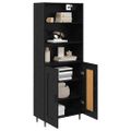 vidaXL Highboard 2 ks Čierny dub 69,5 x 34 x 180 cm Kompozitné drevo