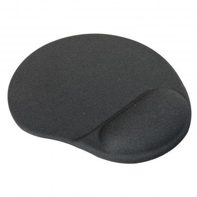 ergonomická podložka pod myš LOGO, látková, čierna, 250 x 255 x 25 mm