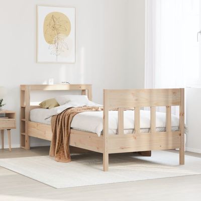 vidaXL Posteľ bez matraca 75x190 cm masívna borovica