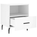 vidaXL Nočné stolíky 2 ks biele 40x35x47,5 cm kompozitné drevo
