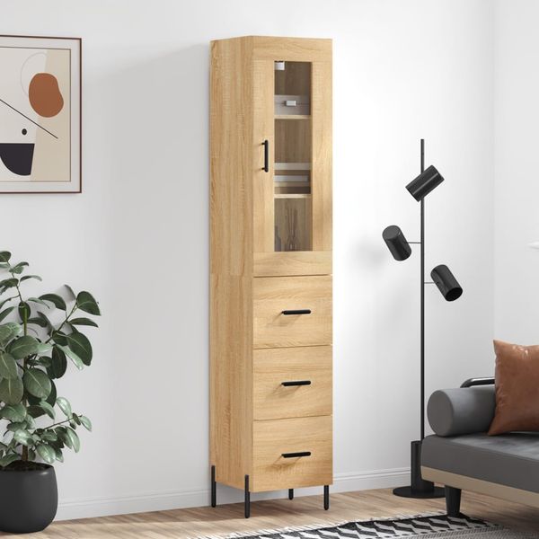 vidaXL Vysoká skrinka dub sonoma 34,5x34x180 cm spracované drevo