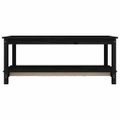 vidaXL Konferenčný stolík čierny 110x55x45 cm borovicový masív