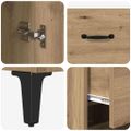vidaXL Highboard Remeselný dub 69,5 x 34 x 180 cm Kompozitné drevo