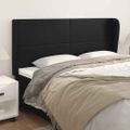 vidaXL Čelo postele so záhybmi čierne 163x23x118/128 cm umelá koža
