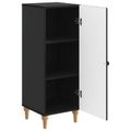 vidaXL Servírovacia skriňa Čierna 33 x 34,5 x 90 cm Kompozitné drevo
