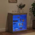 vidaXL Komoda s LED svetlami betónovo sivá 60,5x37x67 cm