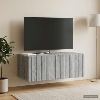 vidaXL Nástenná TV skrinka 78,5 x 41 x 30 cm Sivý Sonoma