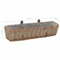 vidaXL Balkónový kvetináč 2 ks, prútie s vložkou z PE 80 cm