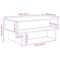 vidaXL Konferenčný stolík Dymová dub 80 x 46 x 35 cm Kompozitné drevo