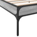vidaXL Posteľný rám sivý sonoma 100x200 cm kompozitné drevo a kov