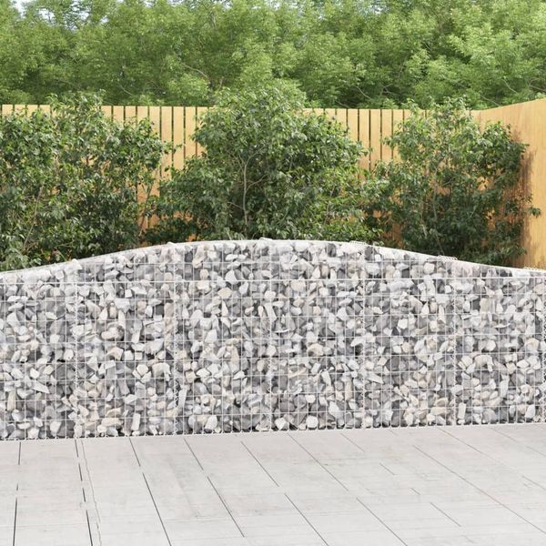 vidaXL Oblúkové gabionové koše 2 ks 400x30x80/100cm pozinkované železo