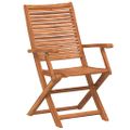 vidaXL Skladacie záhradné stoličky 6 ks 57x66x95 cm akáciový masív