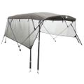 vidaXL Strieška Bimini so 4 oblúkmi a stenami 243x(185-198)x137 cm