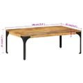 vidaXL Konferenčný stolík 100x55x35 cm mangovníkový masív