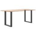 vidaXL Nohy k jedálenskému stolu v tvare U, 2 ks, antracitové, 60 x (72-73) cm, oceľ