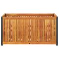 vidaXL Záhradný kvetináč 85x45x44 cm masívna akácia a oceľ