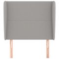 vidaXL Čelo postele so záhybmi bledosivé 93x23x118/128 cm látka