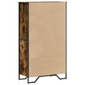 vidaXL Vysoká skrinka dymový dub 79,5x35,5x137,5 cm kompozitné drevo