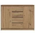vidaXL Komoda so zásuvkami dub artisan 100,5x35x76 cm kompozitné drevo