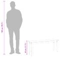 vidaXL Lavica 110 cm z masívneho dreva Guma
