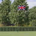 vidaXL Vlajka Veľkej Británie a tyč 5,5 m hliník