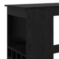 vidaXL Barový stôl 90 x 47.5 x 103.5 cm Kompozitné drevo Čierny dub