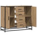 vidaXL Servírovacia skriňa Dub artisan 92 x 35 x 76 cm