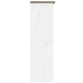 vidaXL Šatník BODO biely a hnedý 146x53,5x173 cm masívna borovica
