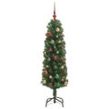 vidaXL Umelý vianočný stromček Zelená 150 cm PVC, oceľ a plast