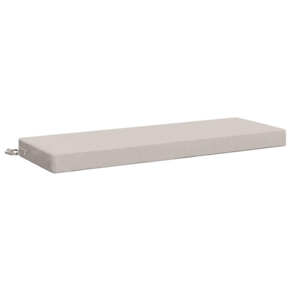 vidaXL Vankúš na lavičku SOEST 100% polyester Biela 110 x 40 x 8 cm