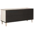 vidaXL TV skrinka Bielená biela 100 x 33 x 46 cm Masívne mango drevo